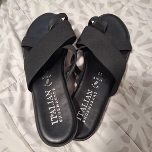 Italian Shoemakers Women's Black Sandals Size 10